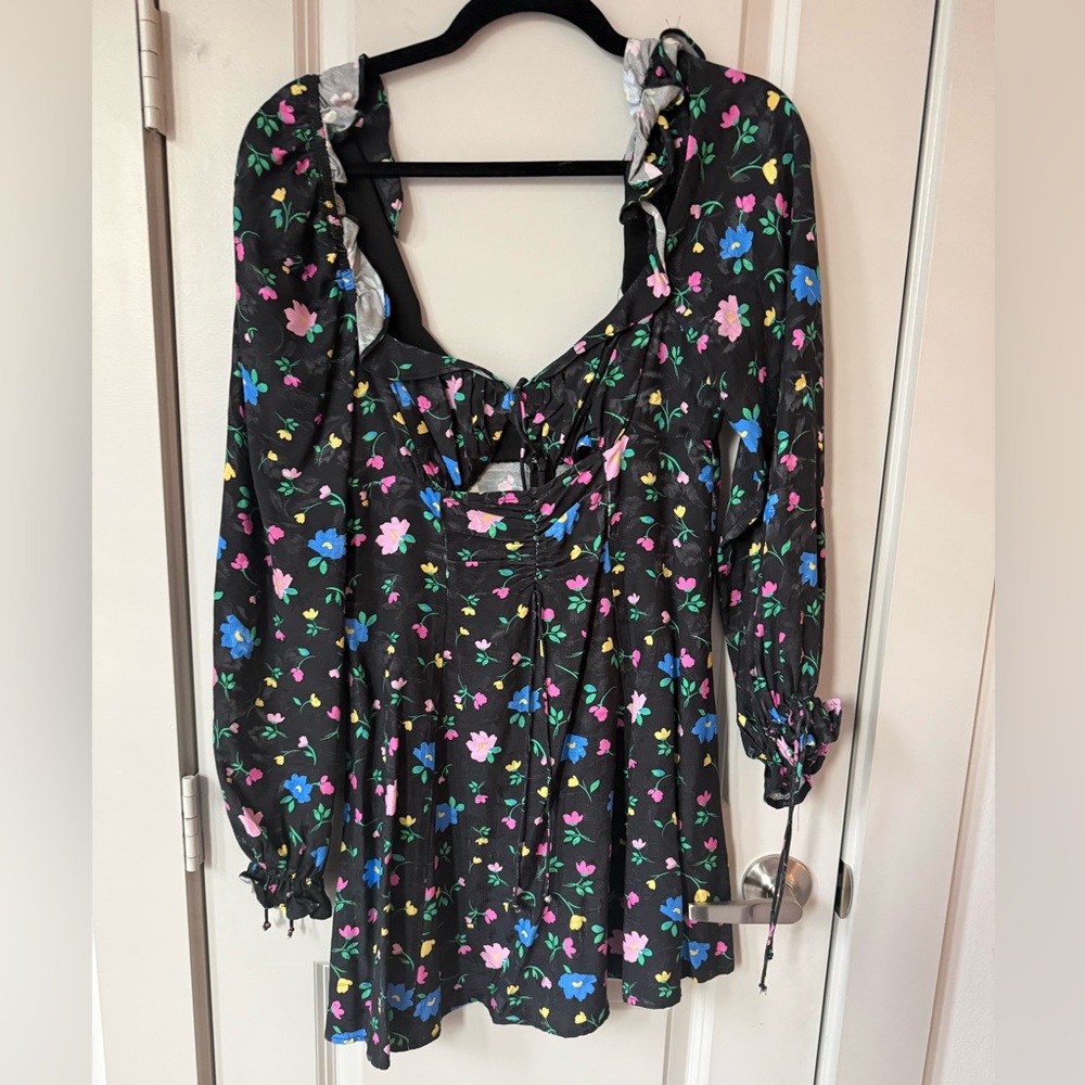 For Love And Lemons Black Floral Dress